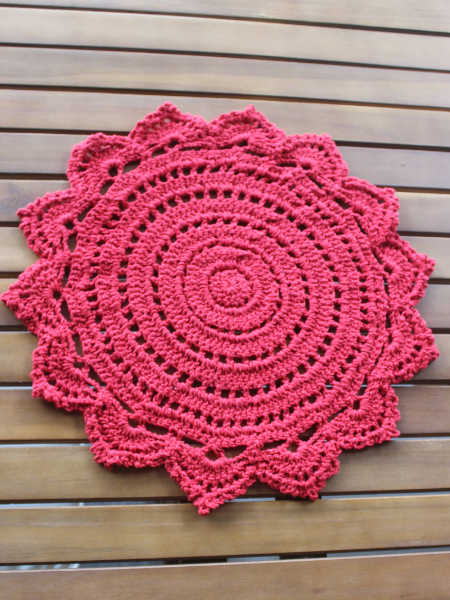 Round Crochet Placemats - Solid Colors
