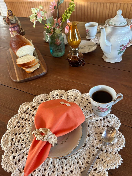 Round Crochet Placemats - Solid Colors