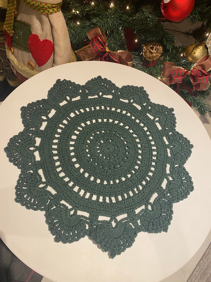 Round Crochet Placemats - Solid Colors