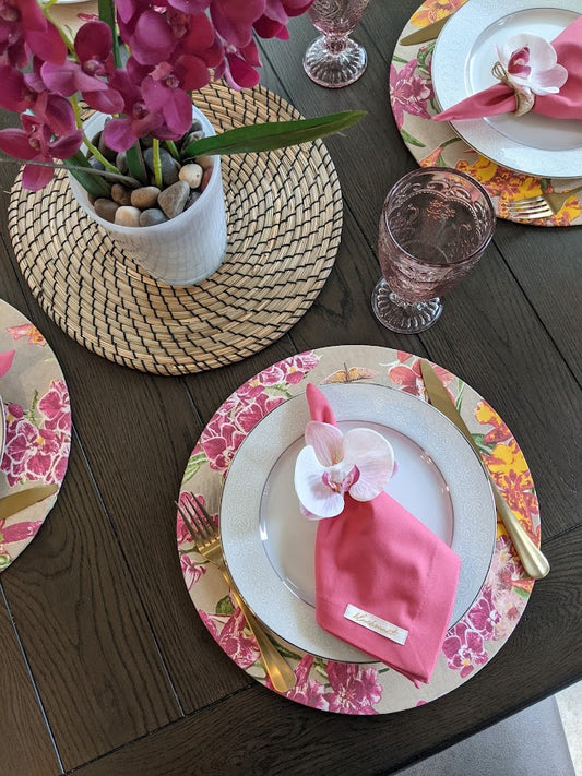 Orchid Charger Plate Cover