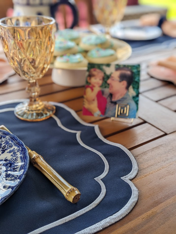 Navy Peach Collection Table Setting
