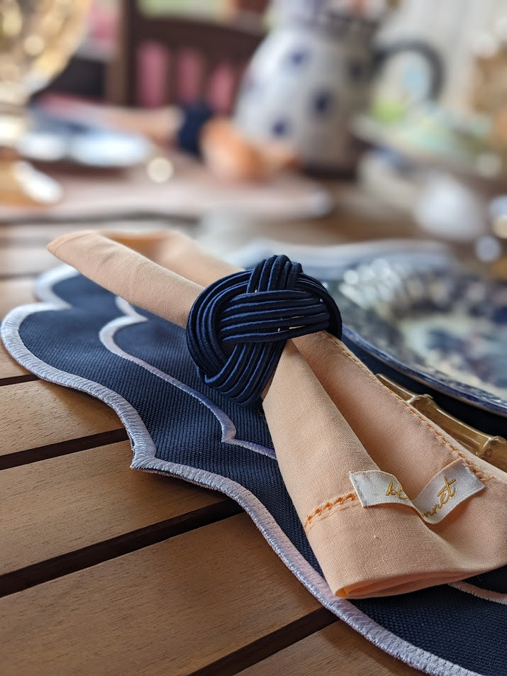 Navy Peach Collection Table Setting