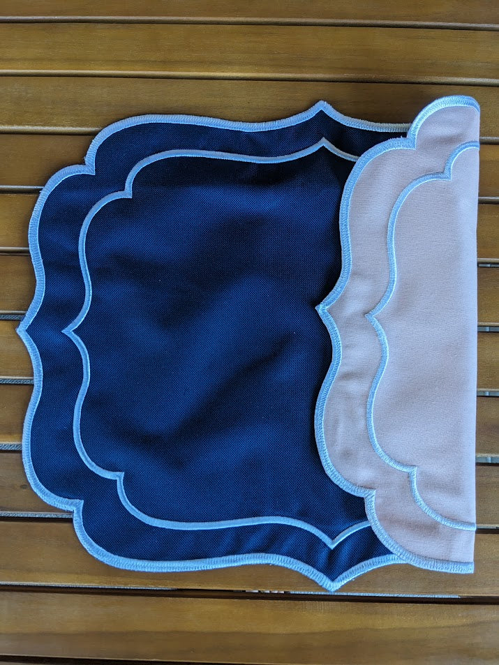 Navy Peach Collection Table Setting