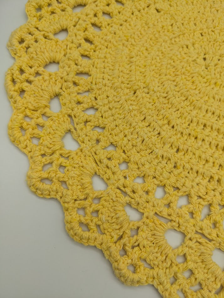 Round Crochet Placemats - Solid Colors