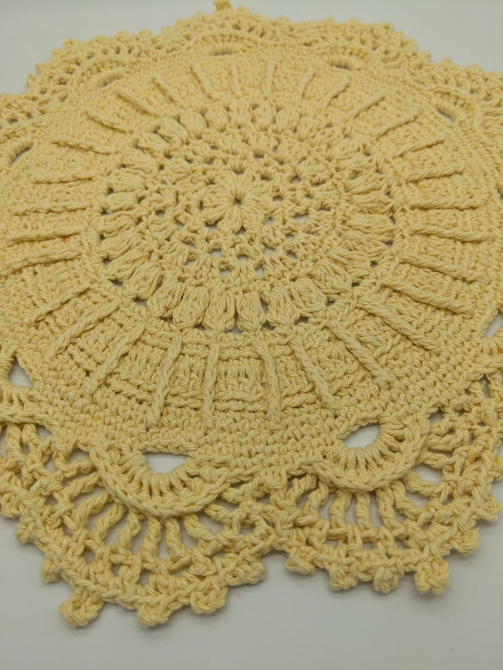 Round Crochet Placemats - Solid Colors