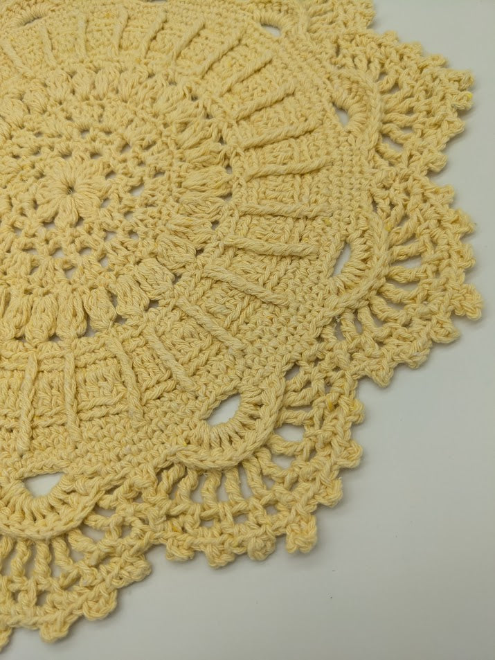 Round Crochet Placemats - Solid Colors
