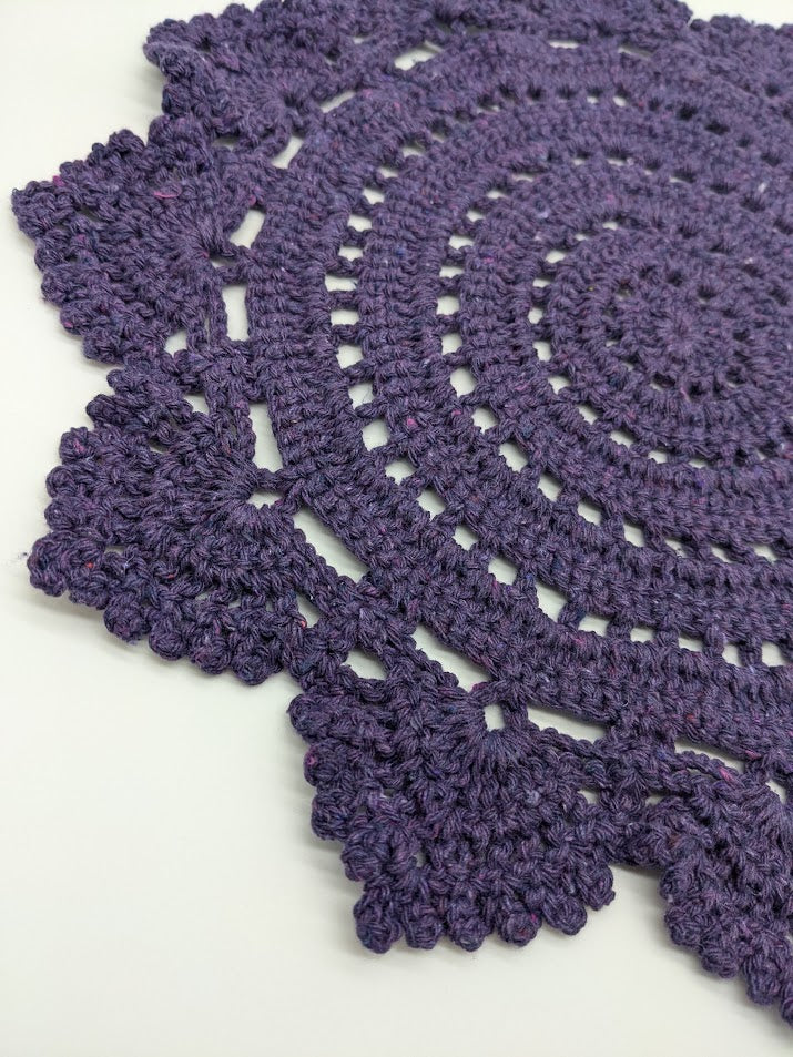 Round Crochet Placemats - Solid Colors