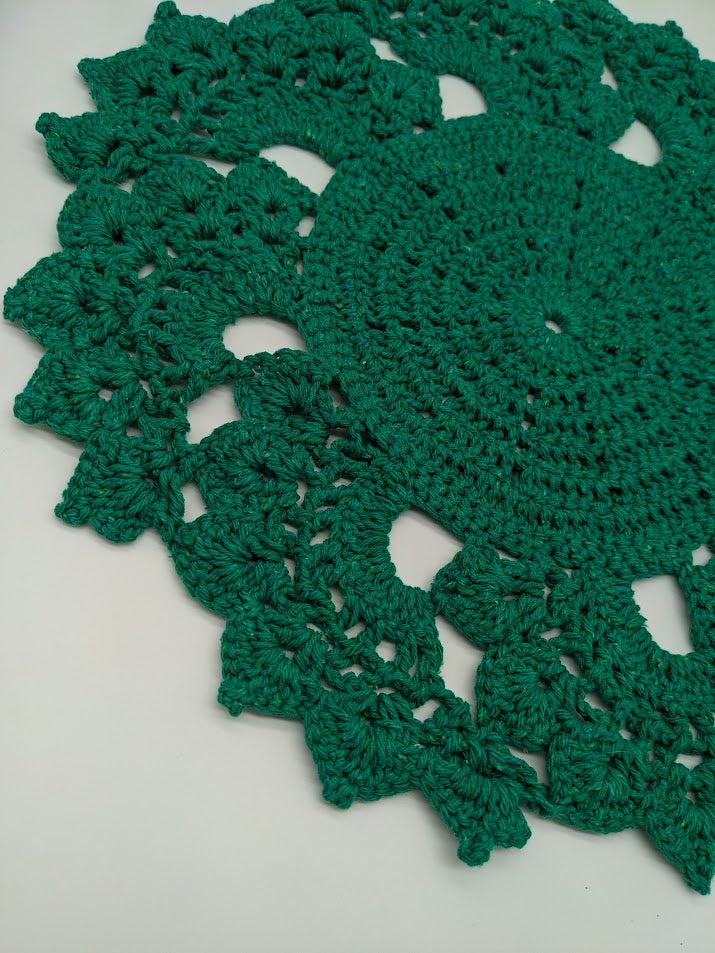 Round Crochet Placemats - Solid Colors