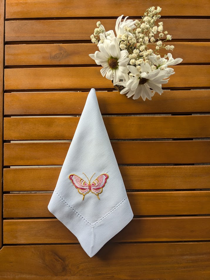 Light Pink Butterfly Napkin