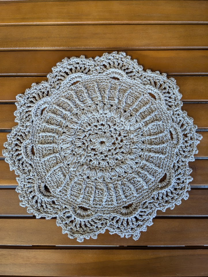 Round Crochet Placemats - Solid Colors