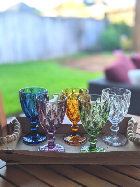 Colored Glass Goblets