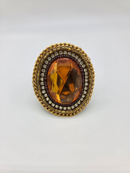 Orange Stone Napkin Ring