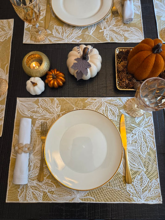 Golden Foliage Collection Table Setting