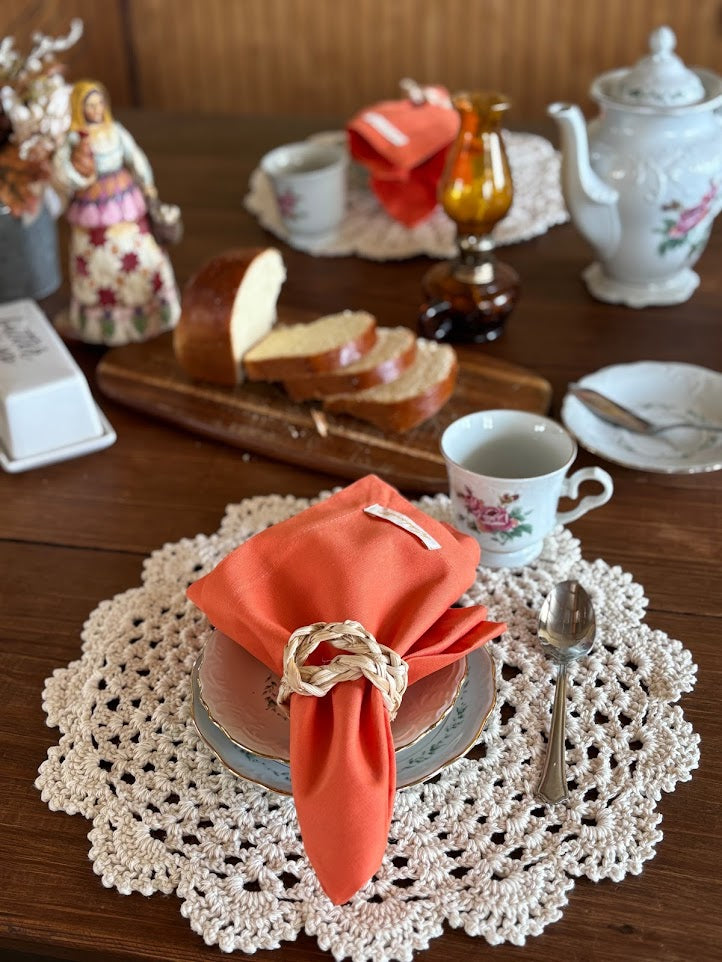 Round Crochet Placemats - Solid Colors