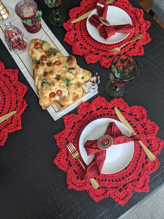 Christmas Crochet Placemats