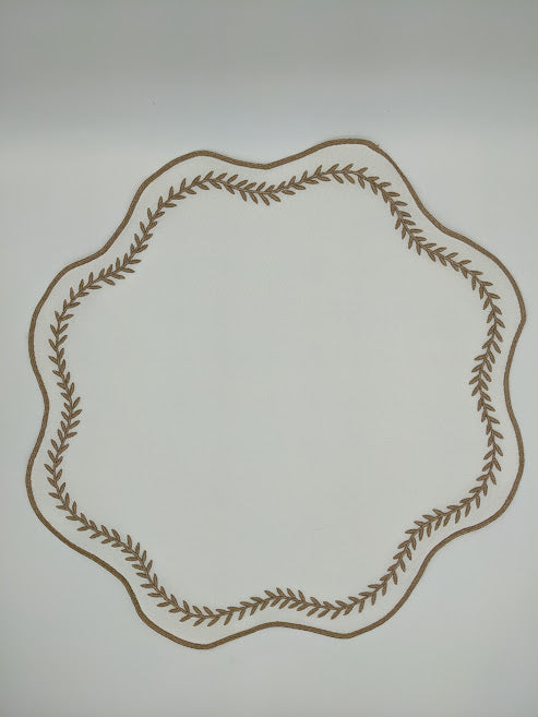 Golden Hour Scalloped Waterproof Placemat