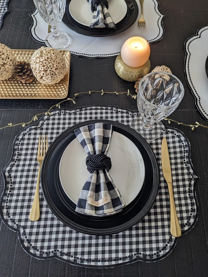 Black Pinecone Collection Table Setting