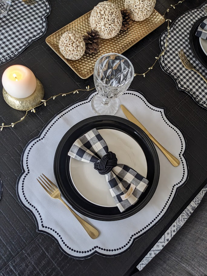 Black Pinecone Collection Table Setting