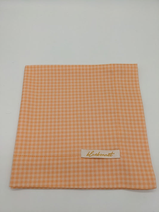 Light Orange and Off-White Checkered Napkin