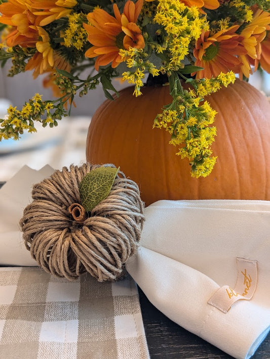 Jute Pumpkin Napkin Ring