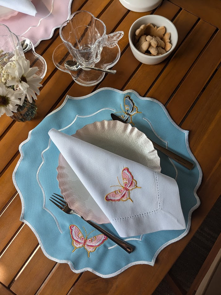 Glass Butterfly Cup Saucer