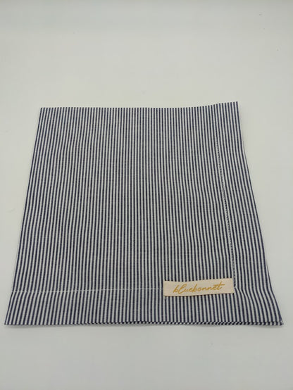 Blue and white stripes napkin