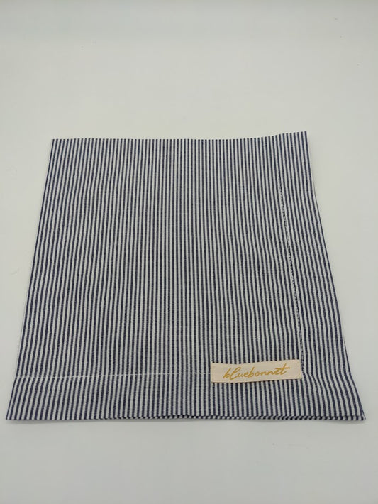 Blue and white stripes napkin