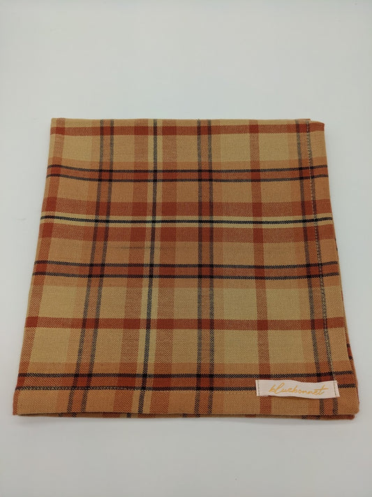 Orange Plaid Napkin