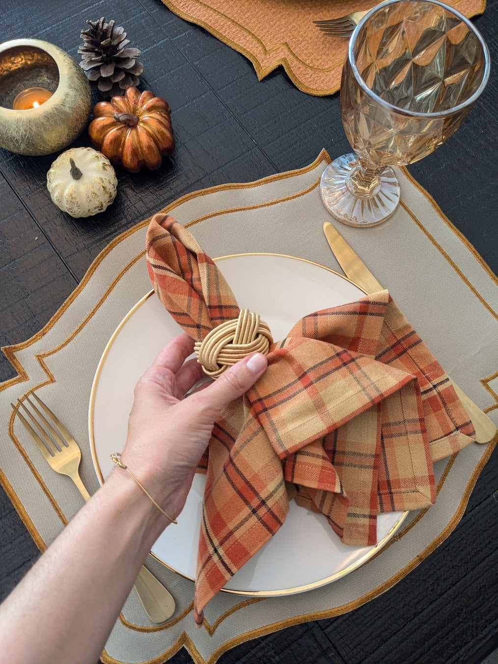 Cinnamon Woods Collection Table Setting