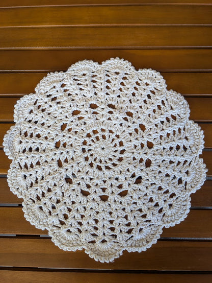 Round Crochet Placemats - Solid Colors