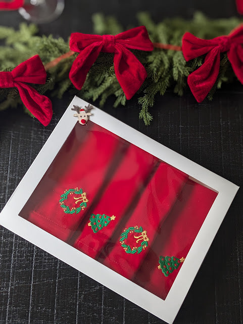 Embroidery Christmas Napkin