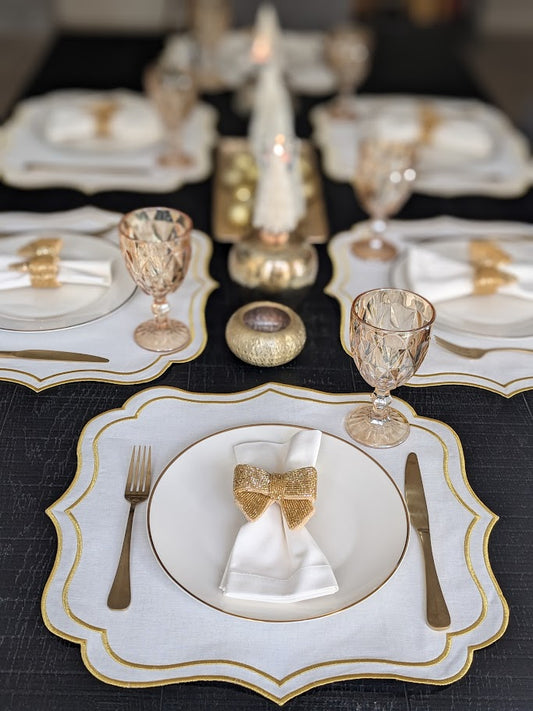 White Sparkle Collection Table Setting