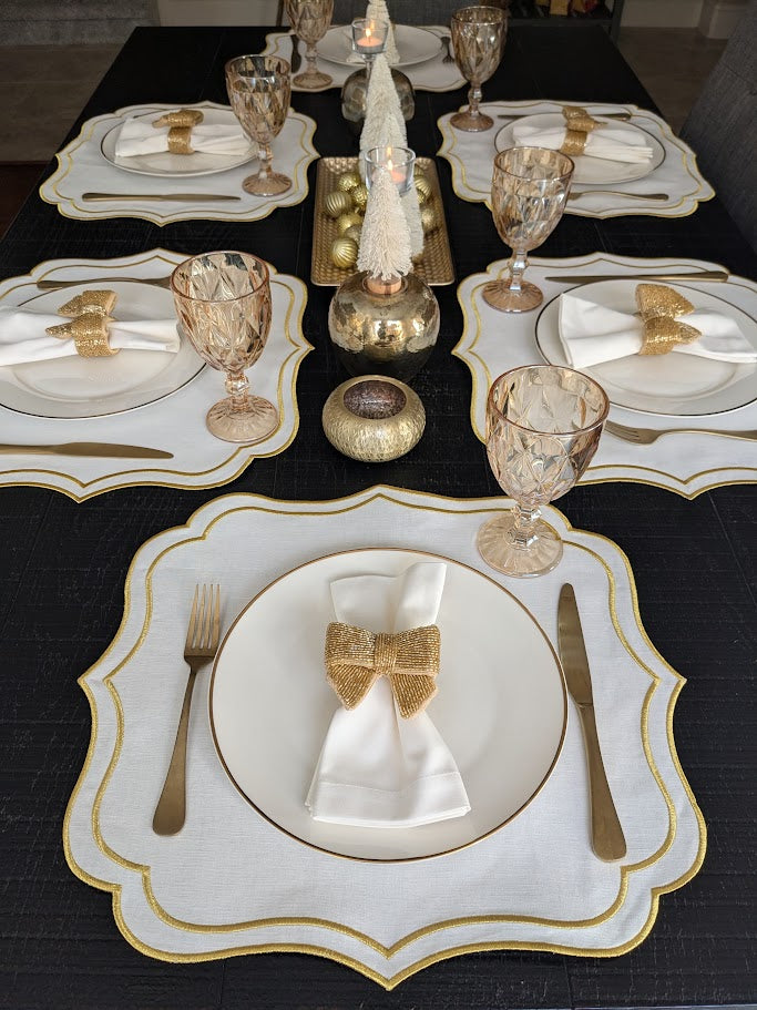 White Sparkle Collection Table Setting