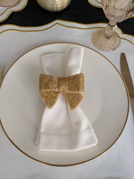 Golden Bow Napkin Ring