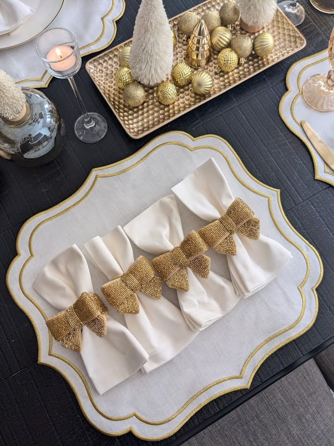 White Sparkle Collection Table Setting