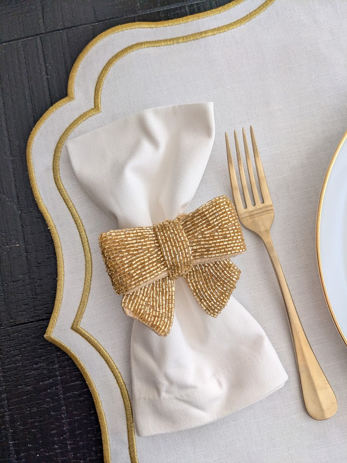 Golden Bow Napkin Ring