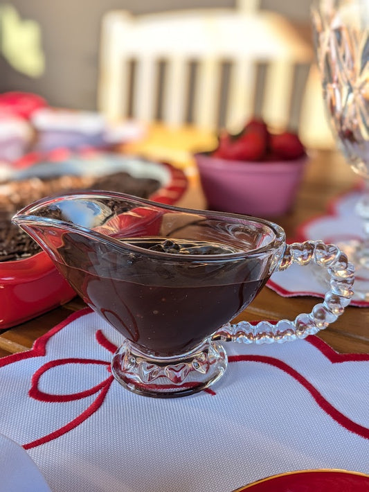Crystal Gravy Boat with Hanger Hearts