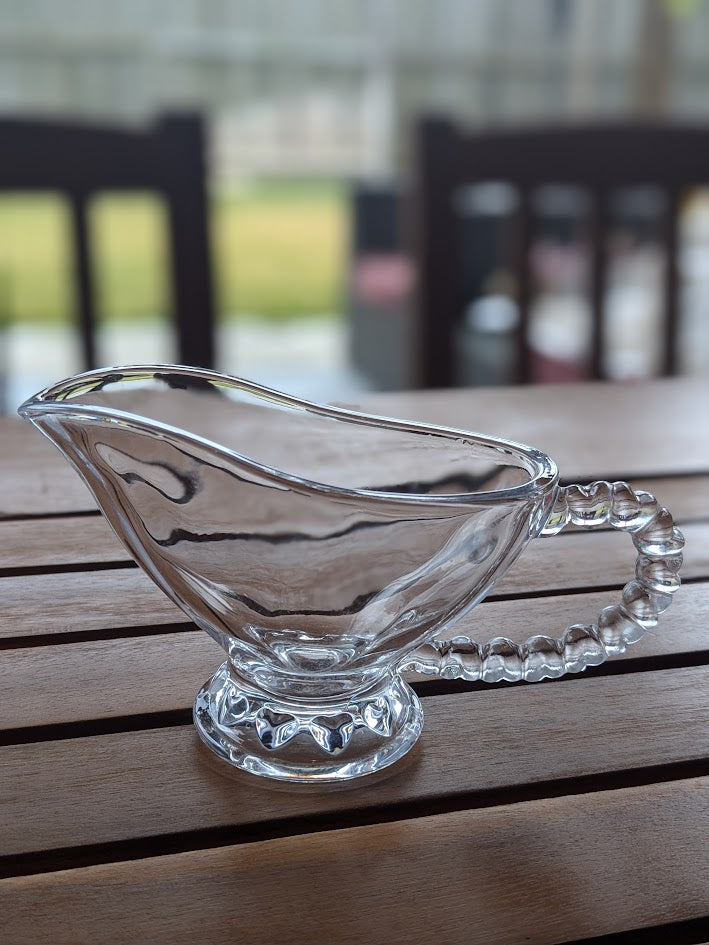 Crystal Gravy Boat with Hanger Hearts