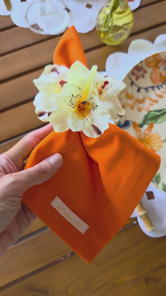 Light Yellow Alstroemerias Napkin Ring