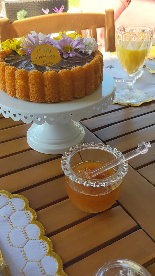 Crystal Honey Pot with Spoon