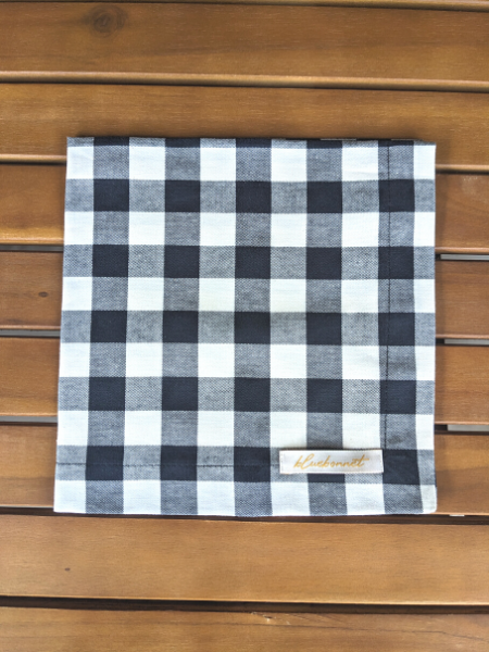 Black and White Checkered Napkin