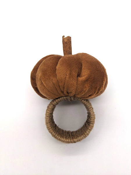 Swede Brown Pumpkin Napkin Ring