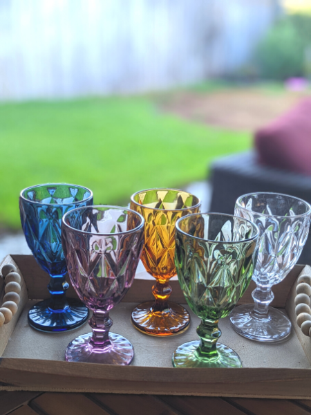 Colored Glass Goblets