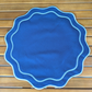 Navy Double-Sided Delight Scalloped Waterproof Placemat