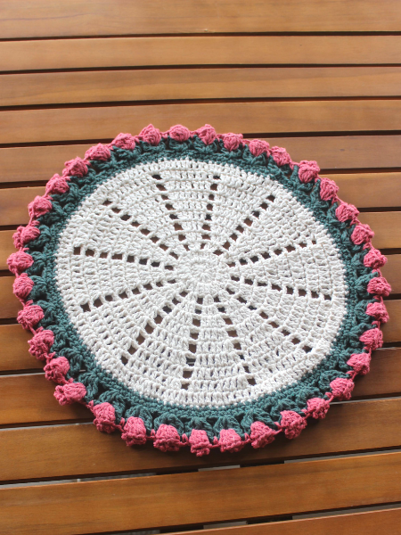Round Crochet Placemat - Multiple Patterns & Colors
