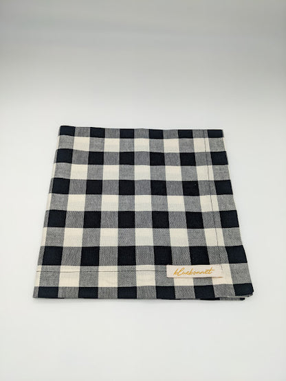 Black and White Checkered Napkin