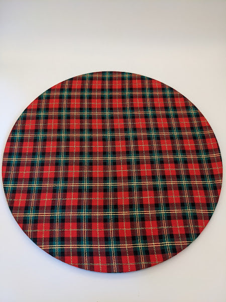 Red & Green Checkers Charger Plate Cover